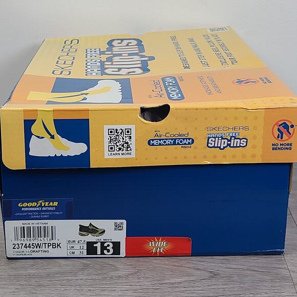 Skechers Vigor 3.0 Drafting Goodyear Slip-ins Men's Taupe Black Size 13 NIB - Picture 6 of 7